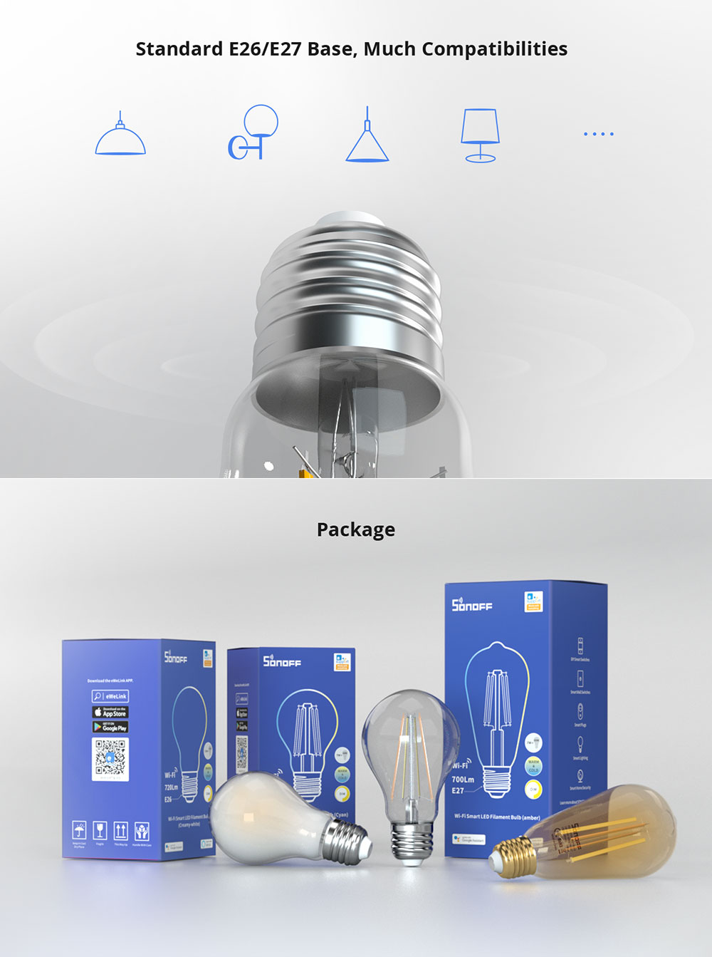 SONOFF B02-F Smart Wi-Fi LED Filament Bulb 17