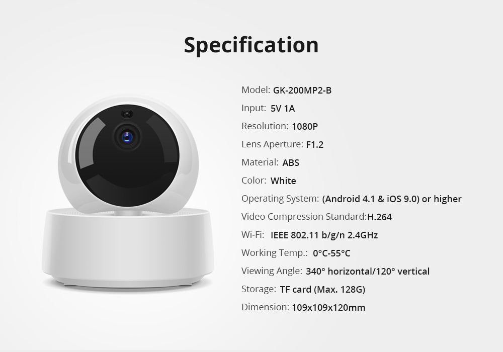 SONOFF GK-200MP2-B – Wi-Fi Wireless IP Security Camera (Cloud Storage) 28