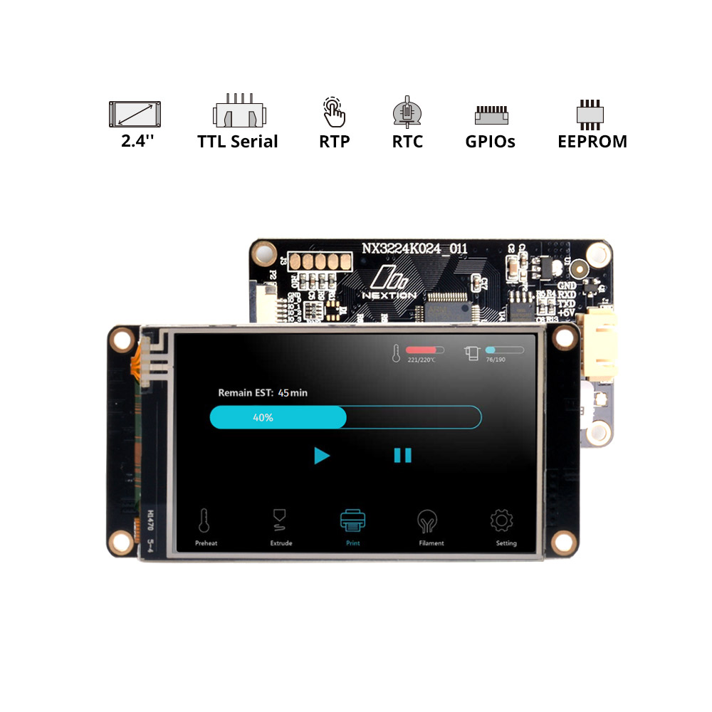 

NX3224K024 - Nextion 2.4” Enhanced Series HMI Touch Display