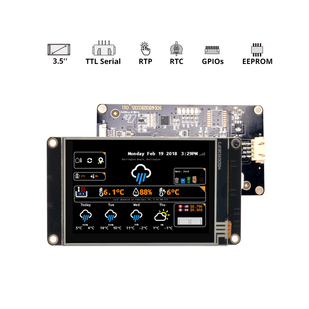 

NX4832K035 - Nextion 3.5” Enhanced Series HMI Touch Display