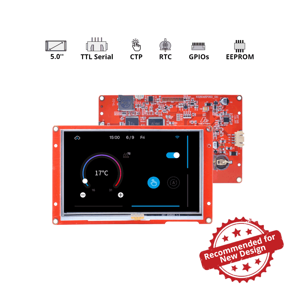 

5.0” Nextion Intelligent Series HMI Touch Display