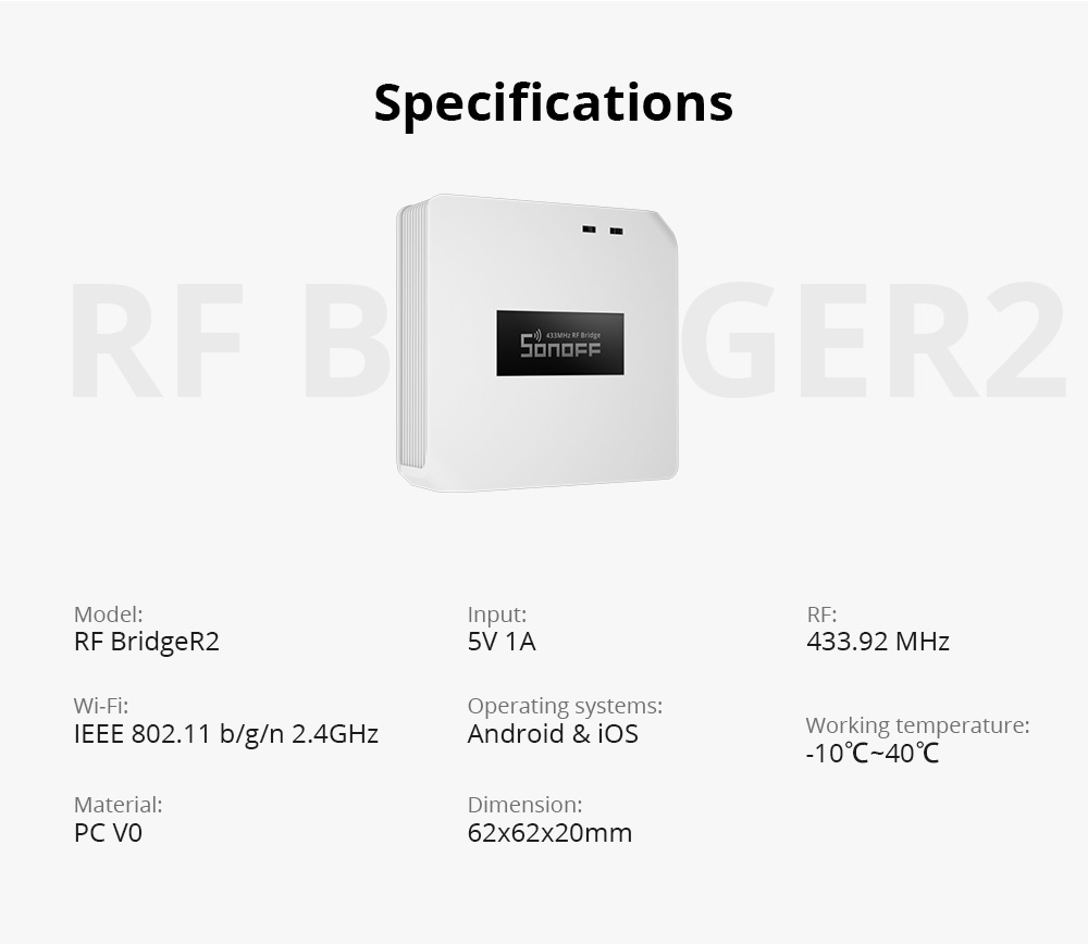 SONOFF RF BridgeR2 433 Smart Hub 15