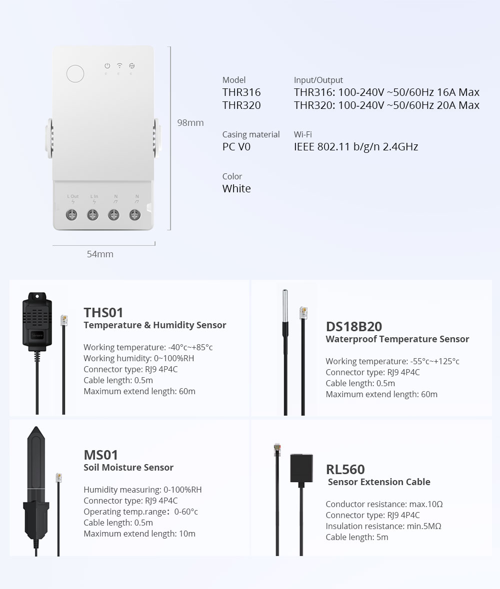 SONOFF TH Origin Smart Temperature and Humidity Monitoring Switch (TH10/16 Upgrade Version) 25