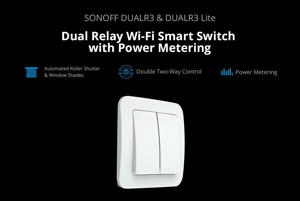 SONOFF DUALR3 Lite 2-vägs Wi-Fi Smart Switch — KKSB Cases