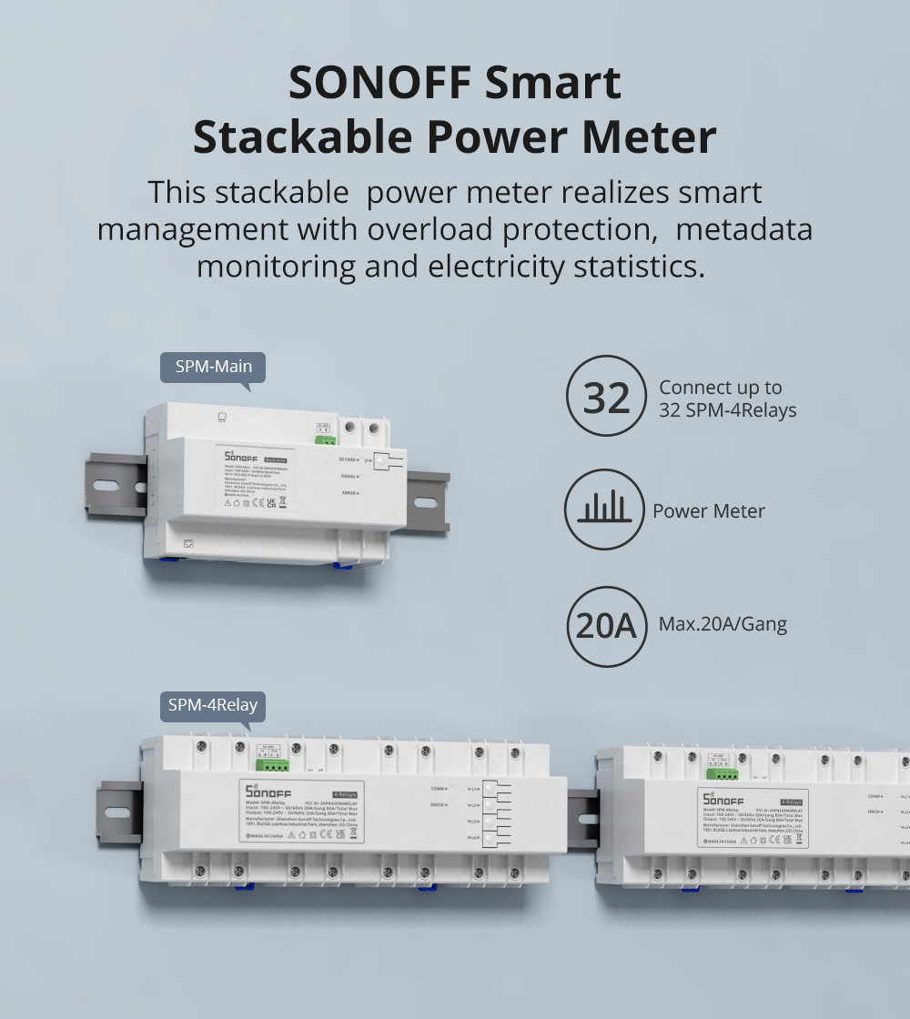 SONOFF Smart Stackable Power Meter 9
