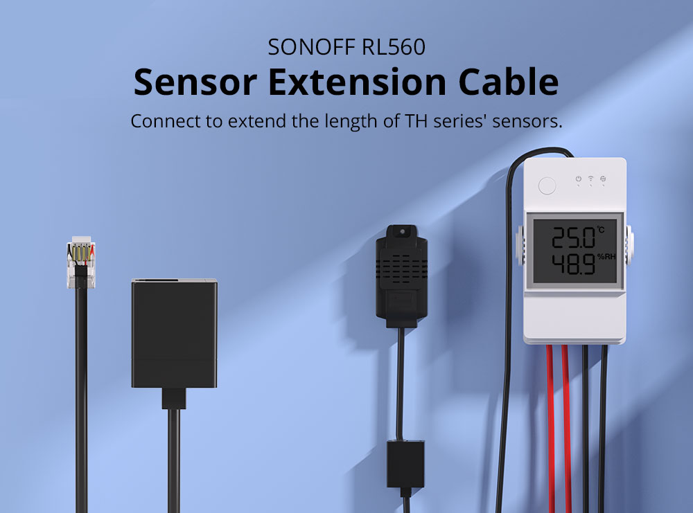 SONOFF RL560 5M Sensor Extension Cable for RJ9 4P4C Sensor 6
