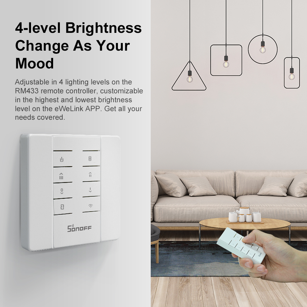 SONOFF D1 WiFi Smart Dimmer Switch,Adjust light brightness for various  occasions