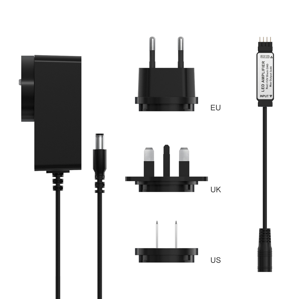 

Power Adapter(EU+UK+US) and Led Signal Amplifier